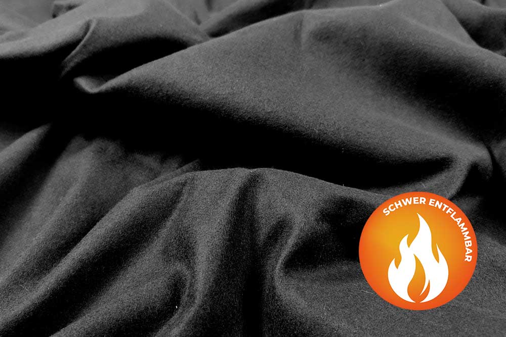 Schall-Absorber, schwer entflammbar  - Schwarz 