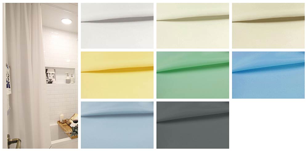 Bella - Duschvorhang-Stoff - Uni 