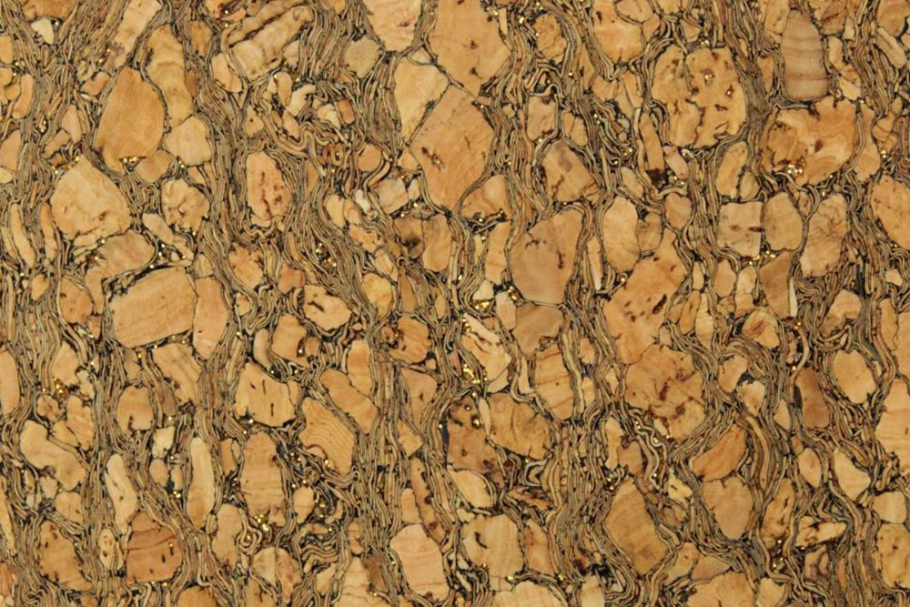 Kork-Stoff Premium - Gold - 140 cm breit 