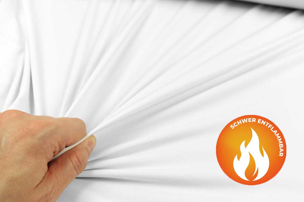 Event-Stretch - B1 schwer entflammbar - Weiß 