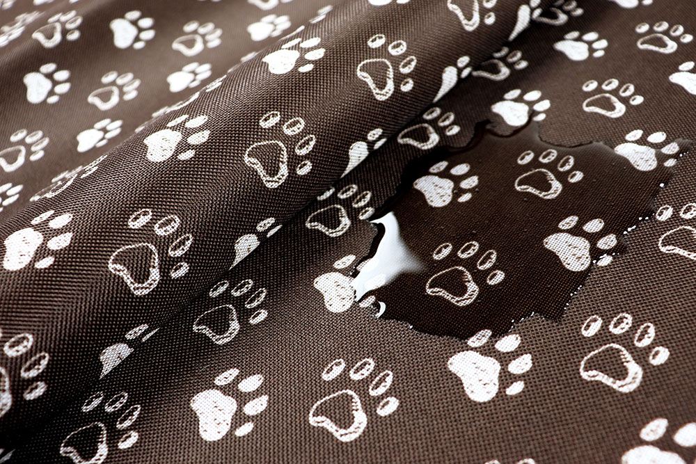 Polyesterstoff wasserabweisend - Tatze - Braun 