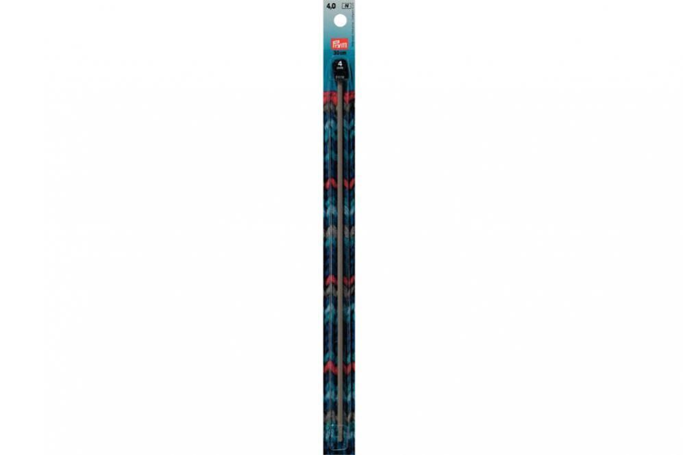 Tunesische Häkelnadeln Prym 30 cm - 4,0 mm Grau ALU 