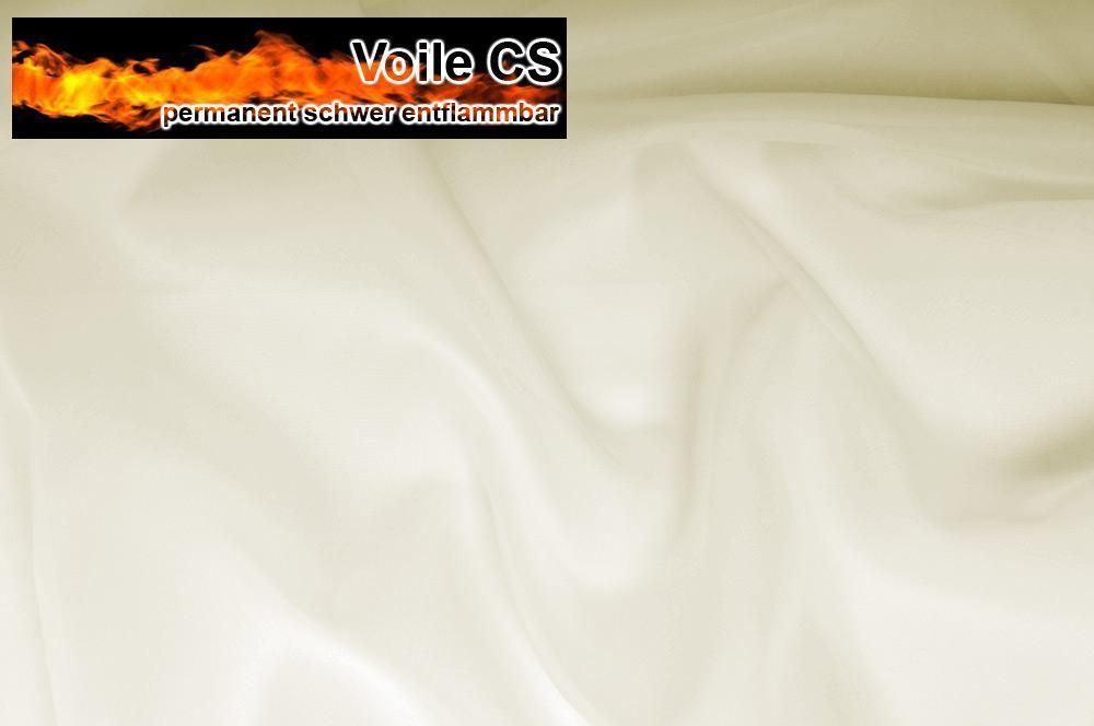 Voile - permanent schwer entflammbar - 300 cm - Creme - 1,0 Meter 