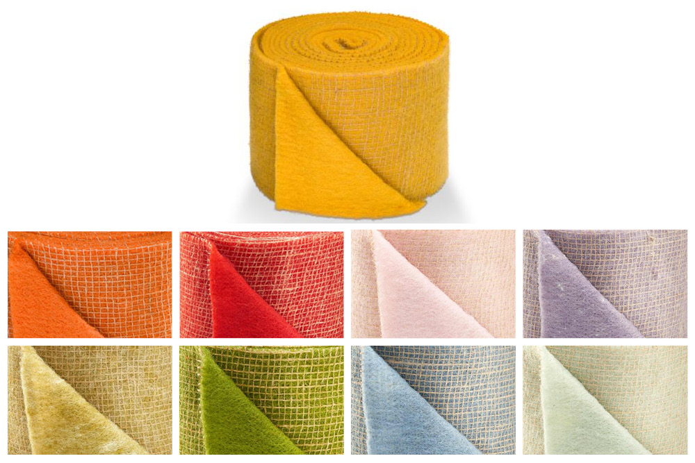 Jute-Filz Anna - 15 cm - 5 m-Rolle - Bunt 
