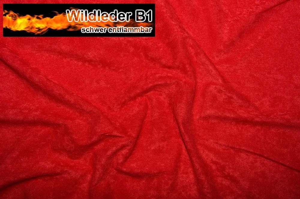Wildleder Imitat - B1 - Kirsch - 2,0 Meter 