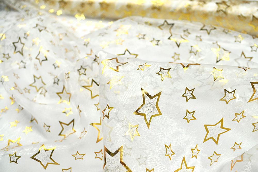 Organza Sternenstaub - Weiß 