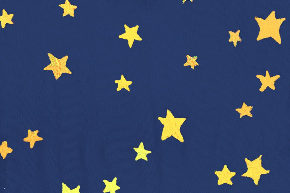 Organza Sternchen - Dunkelblau - 2,0 Meter 