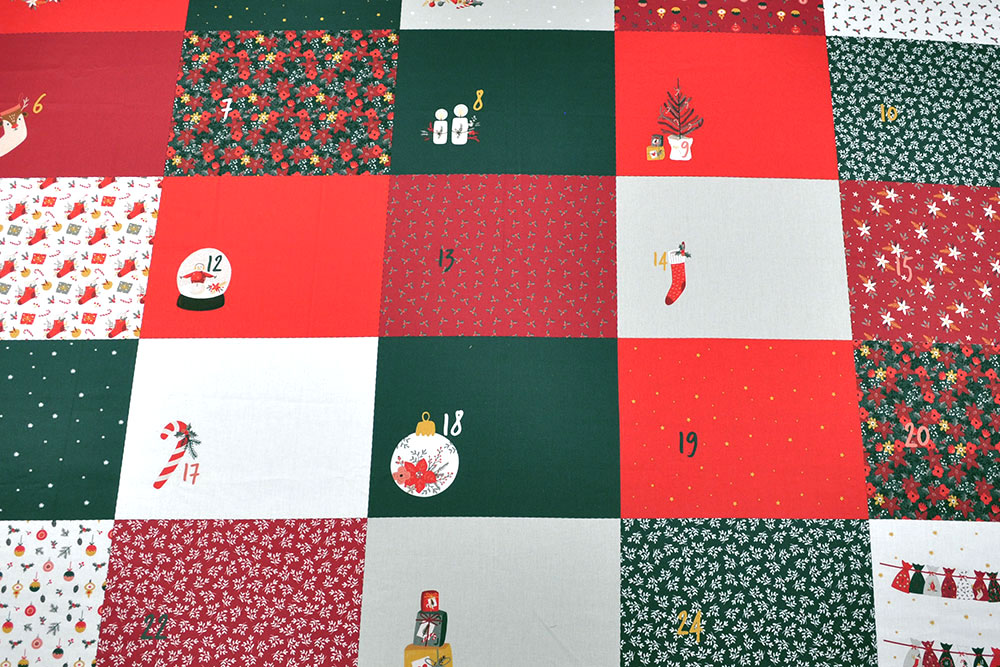 Baumwoll-Popeline - Adventskalender 