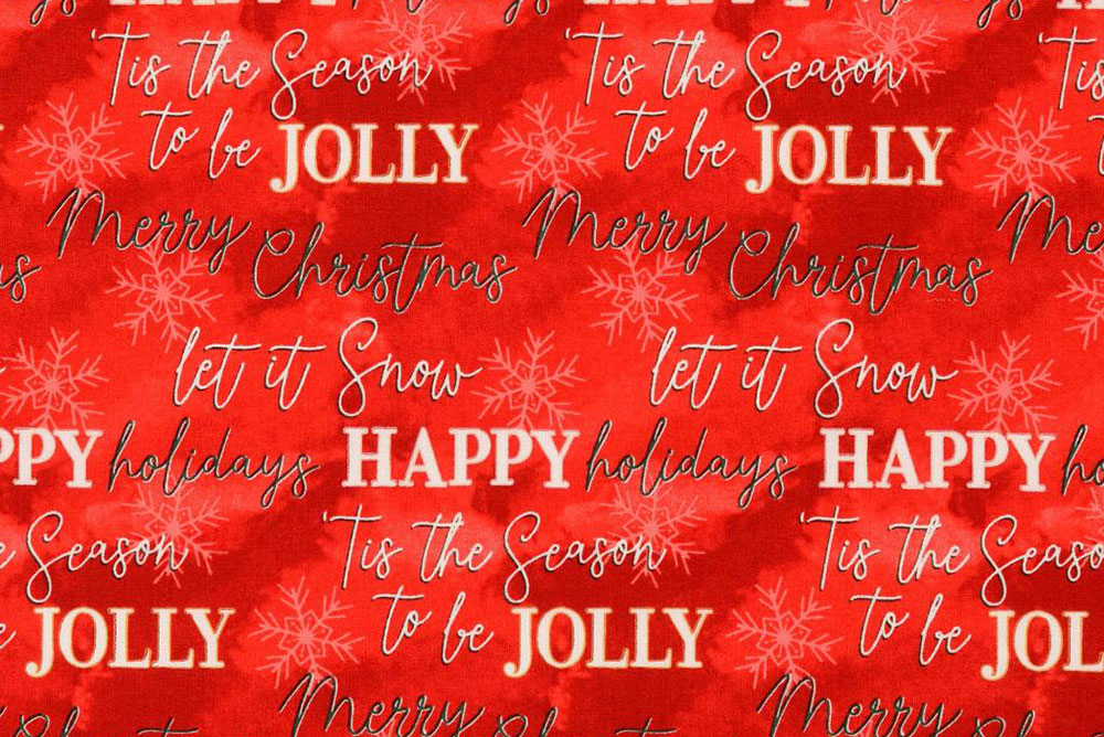 Weihnachtsstoff Baumwolle - Merry Christmas 