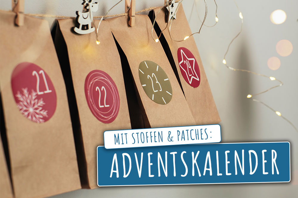 Adventskalender mit Stoffen 