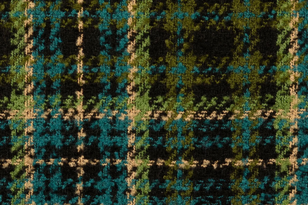 Tweed-Stoff - Wolly Karo - Grün 