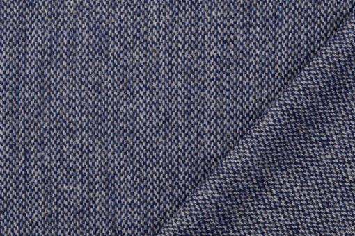 Tweed-Stoff - Blau Melange 