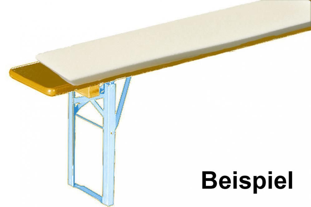 Bankauflage - Schaumstoff leicht - 200 x 40 cm - 3 cm stark - Weiß