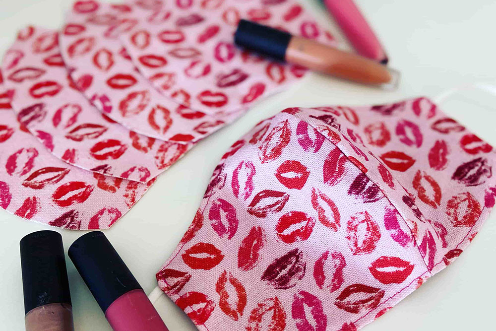 Baumwoll-Mundschutzstoff - Sweet Kiss