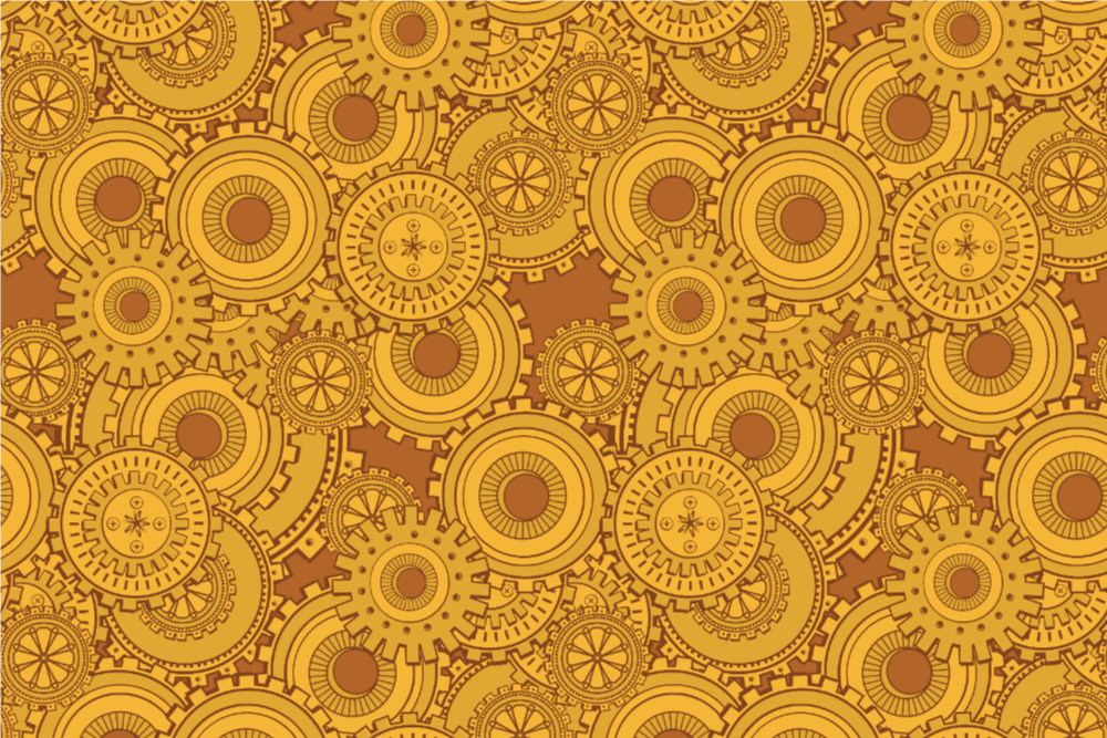 Steampunk-Blackout - Zahnrad