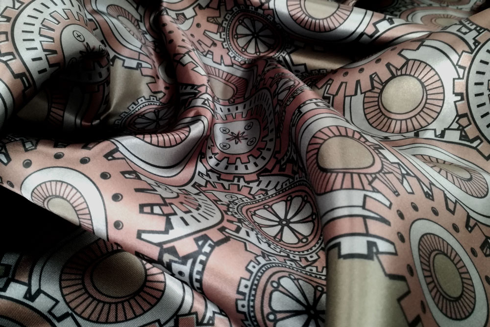 Steampunk-Satin - Zahnrad