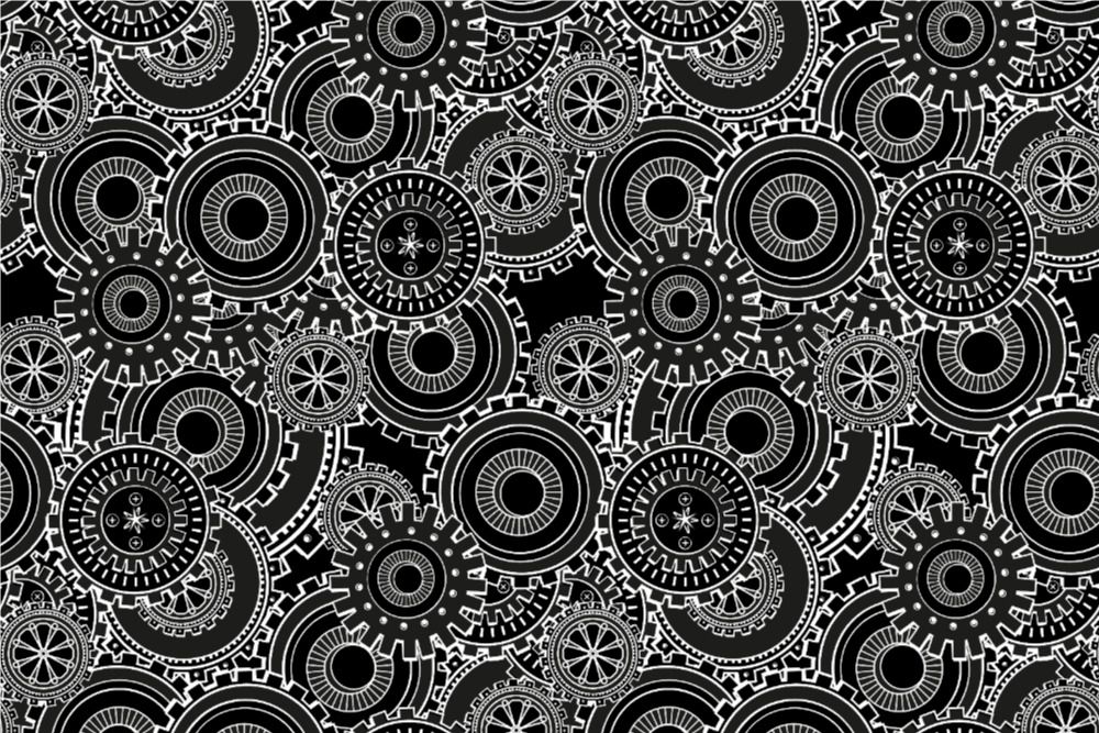 Steampunk-Blackout - Zahnrad