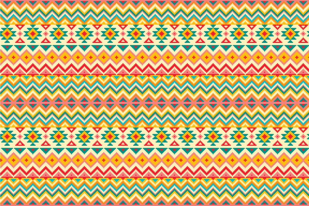 Frottee-Fleece - Indianer-Muster 3