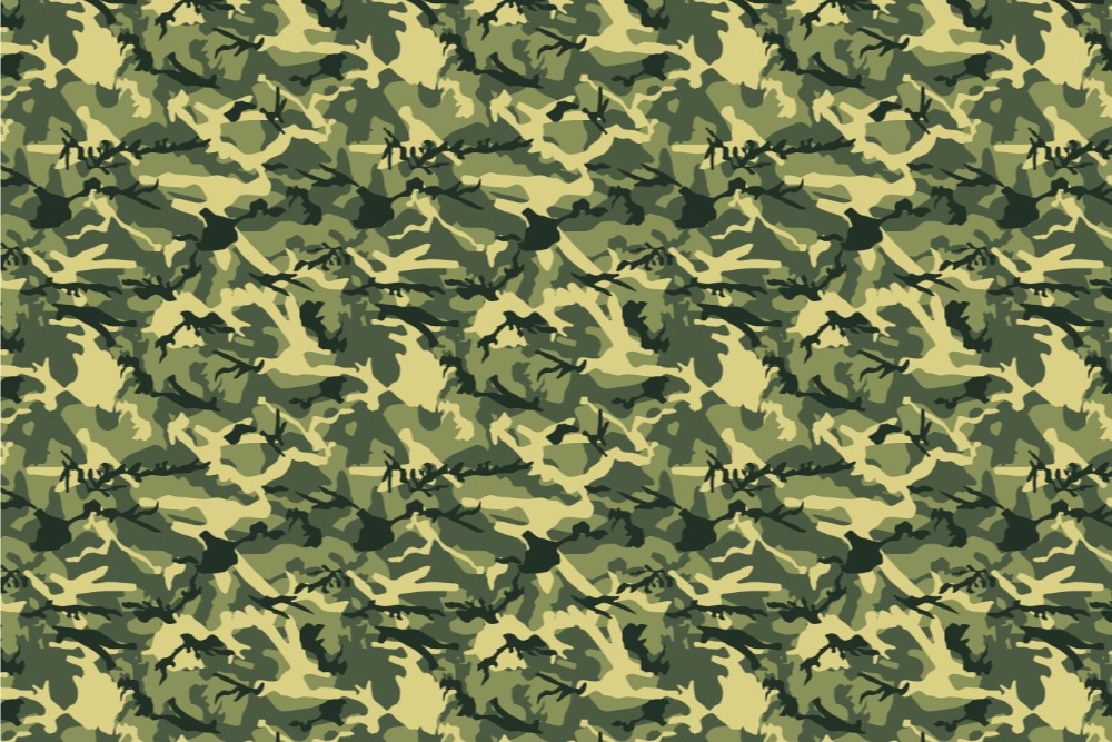 Wärmevorhang-Stoff - Camouflage Natur