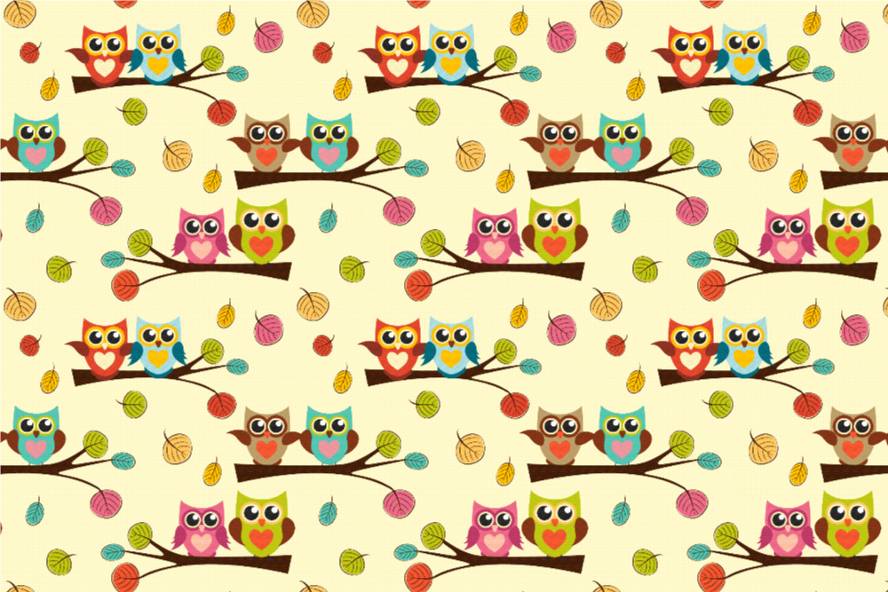 Frottee-Fleece - Kuschel-Eulen