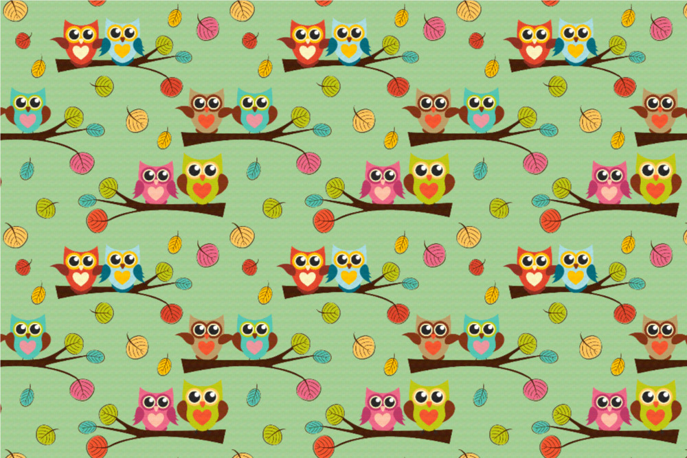 Frottee-Fleece - Kuschel-Eulen