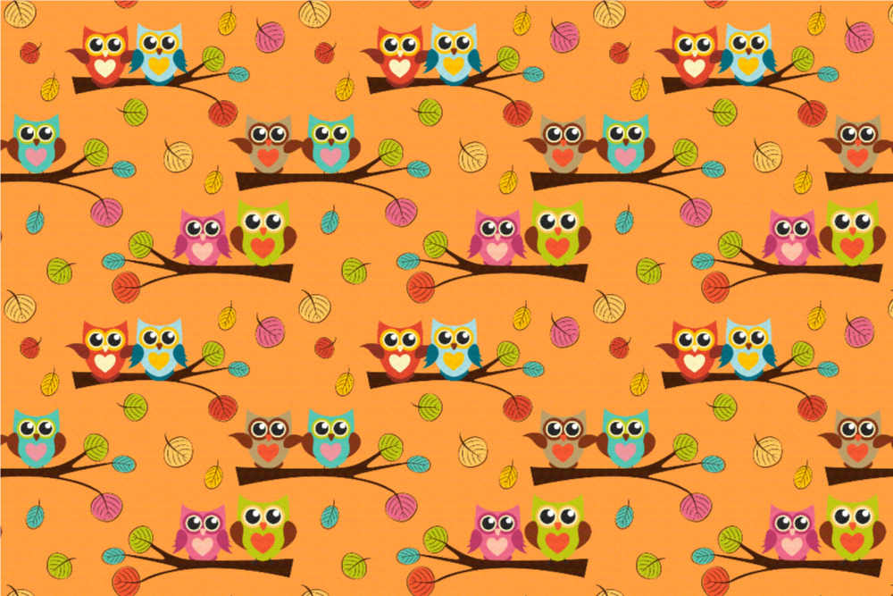 Frottee-Fleece - Kuschel-Eulen