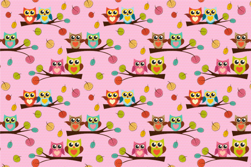 Frottee-Fleece - Kuschel-Eulen