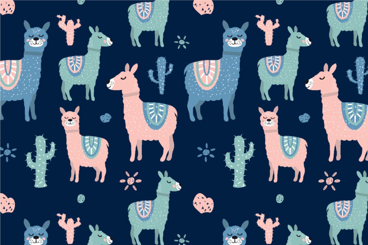 Dekostoff - Sleeping Alpacas