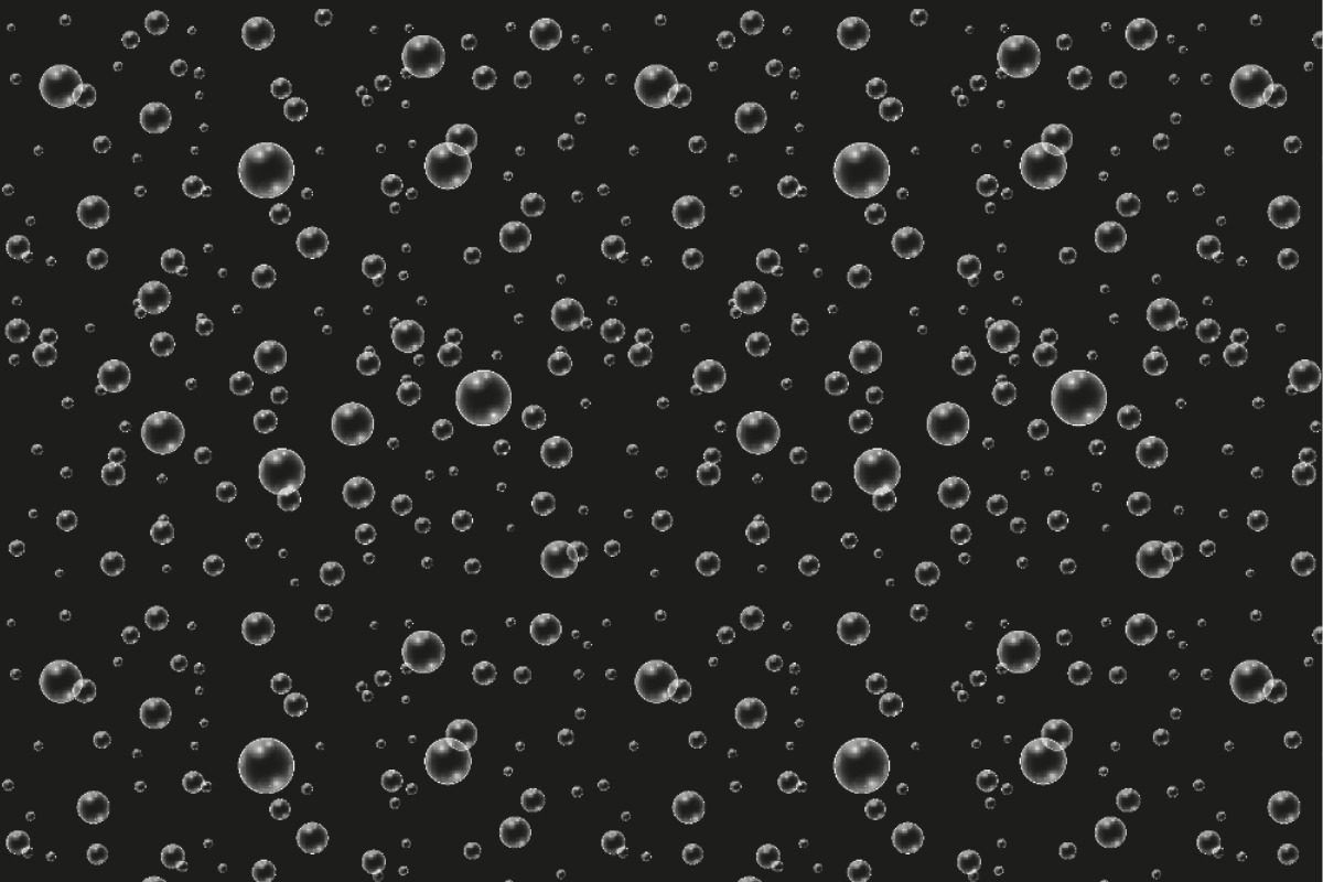 Dekostoff - Luftblasen