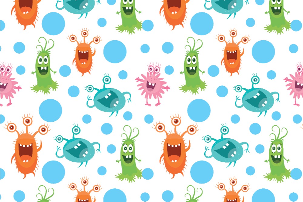 Frottee-Fleece - Monster-Familie