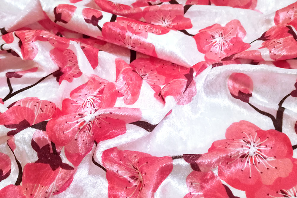 Pannesamt - China Kirschblüte