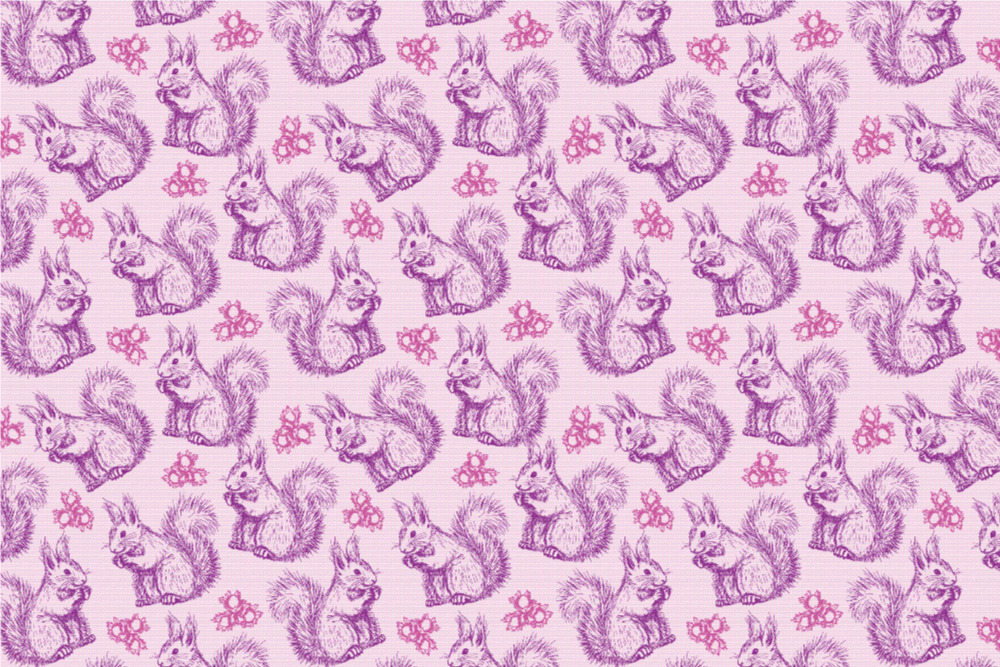 Frottee-Fleece - Eichhörnchen