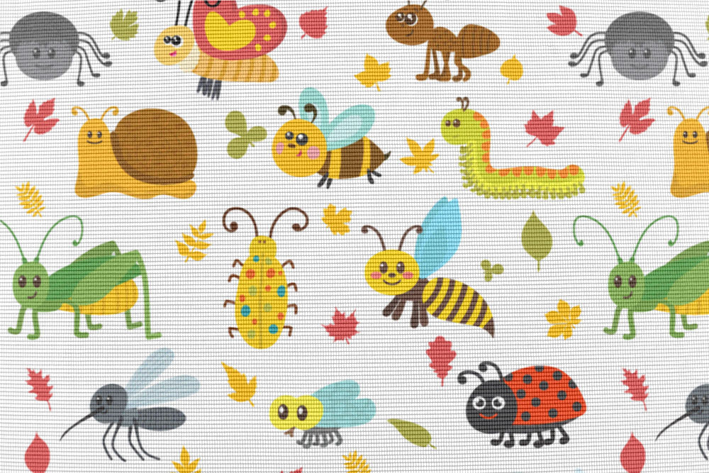 Moskitonetz-Stoff - Krabbeltiere