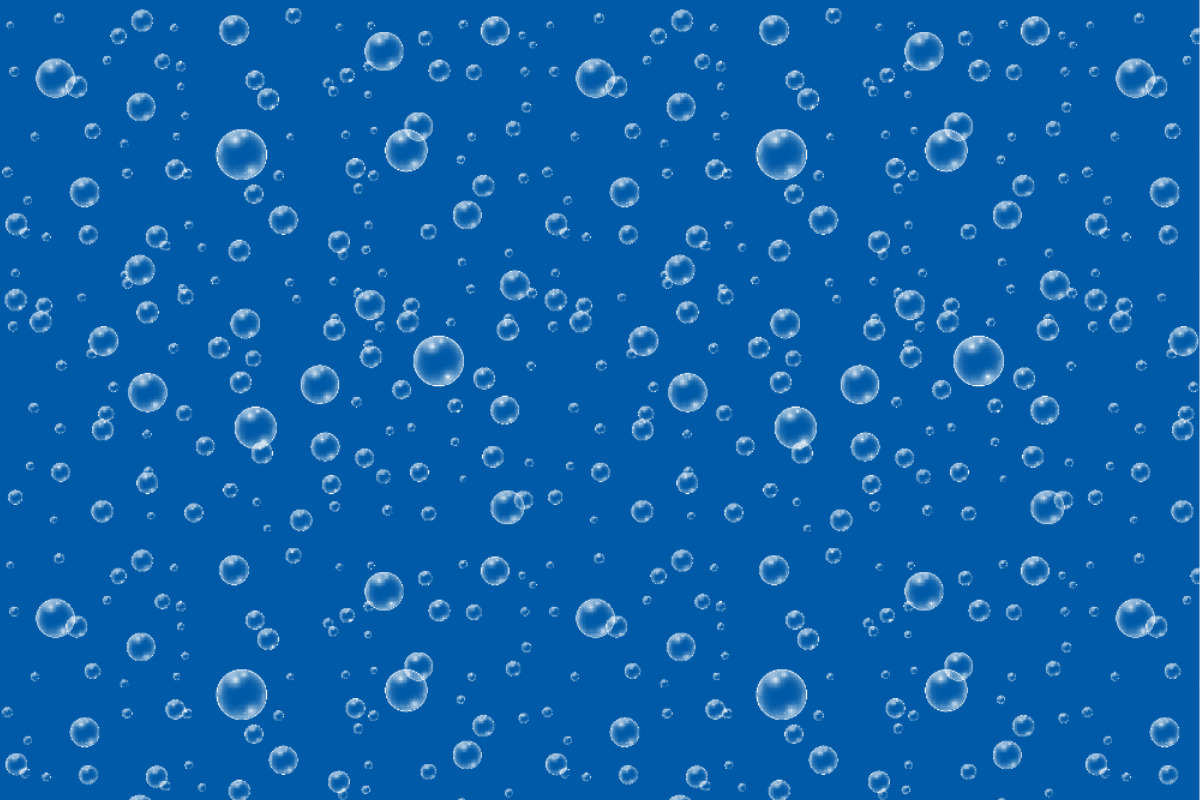 Dekostoff - Luftblasen