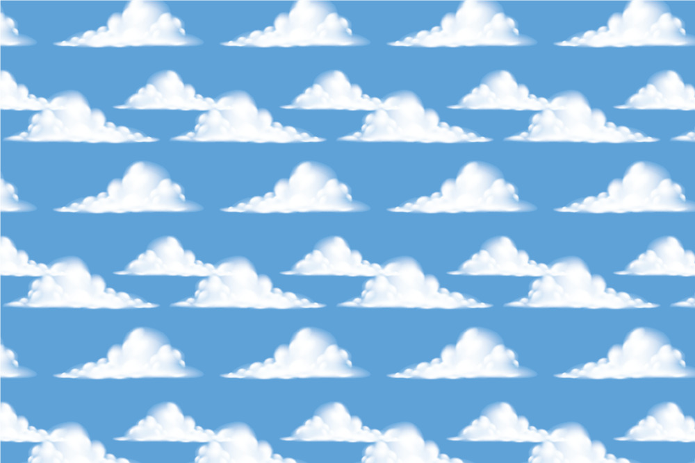 Akustikstoff perm. schwer entfl. - Schönwetter-Wolken