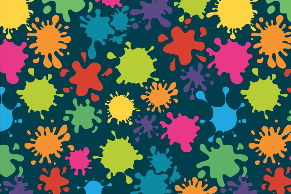 Outdoorstoff-Farbklekse