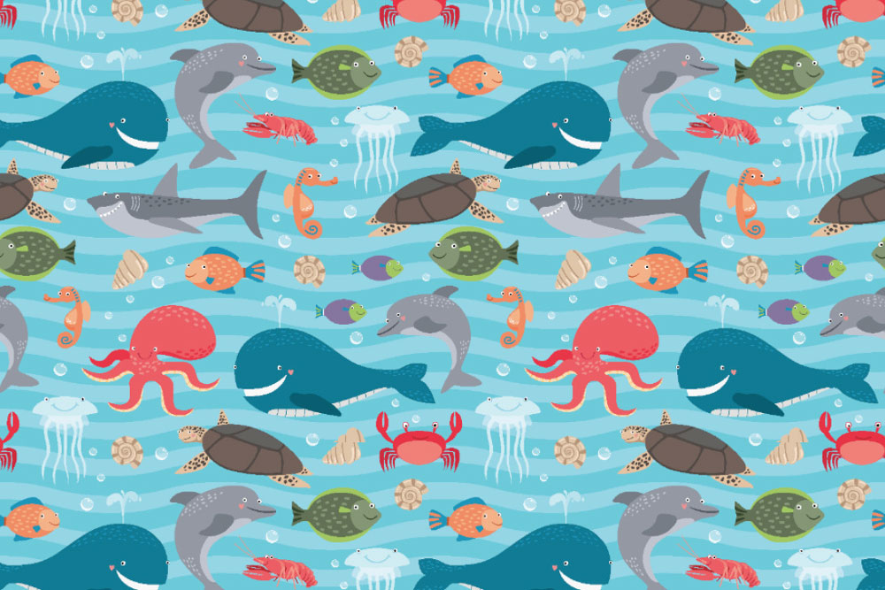 Frottee-Fleece - Fischwelt