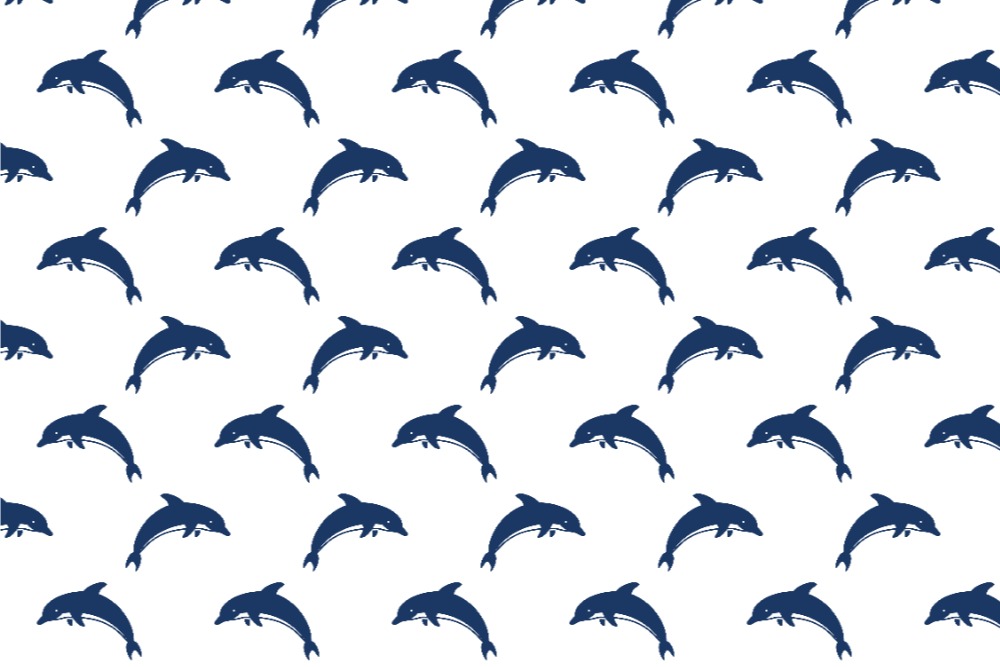 Frottee-Fleece - Marine-Welt Delfine