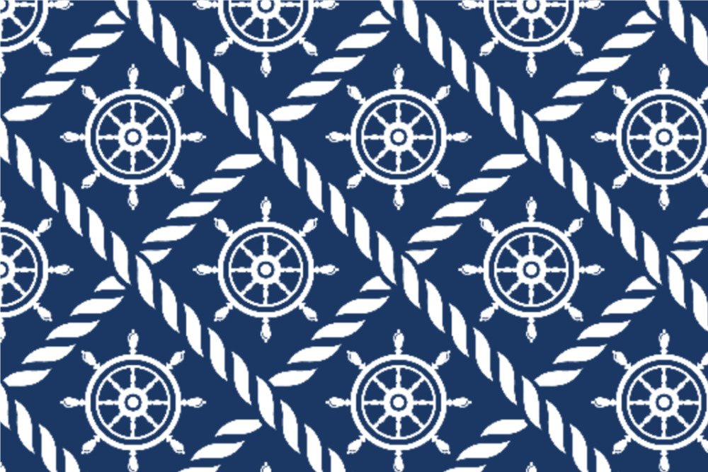 Wellness-Fleece - Marine-Welt Steuerrad/Seil