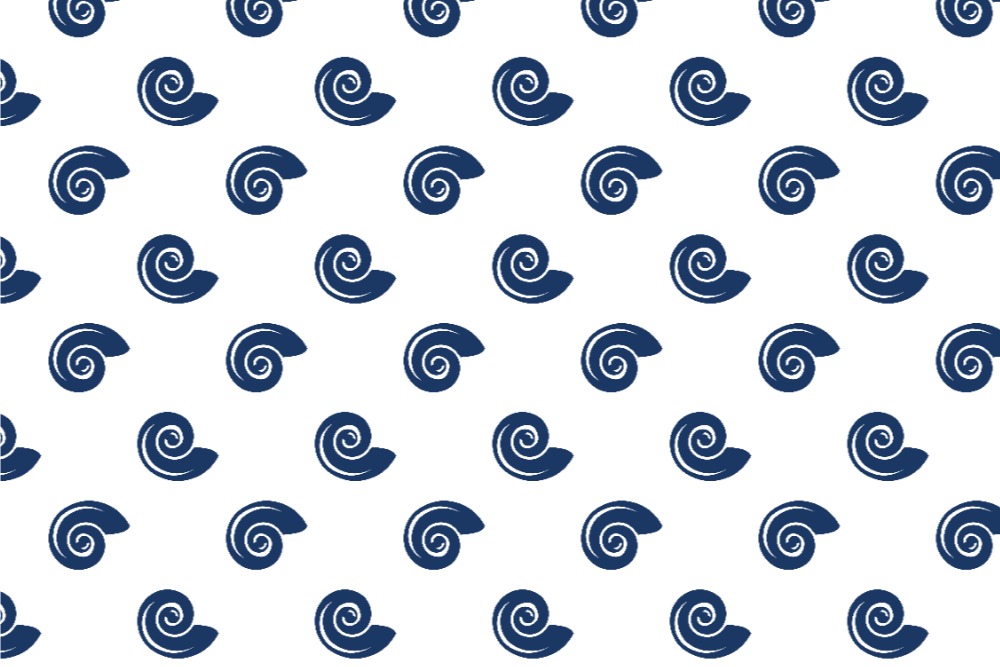 Frottee-Fleece - Marine-Welt Muscheln