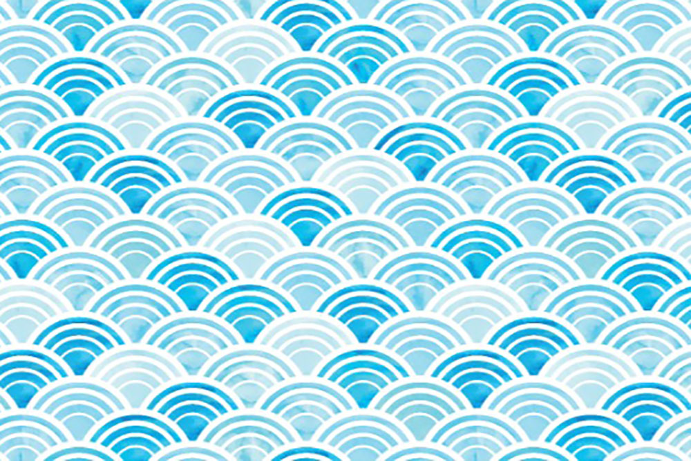 Frottee-Fleece - Wasserbogen