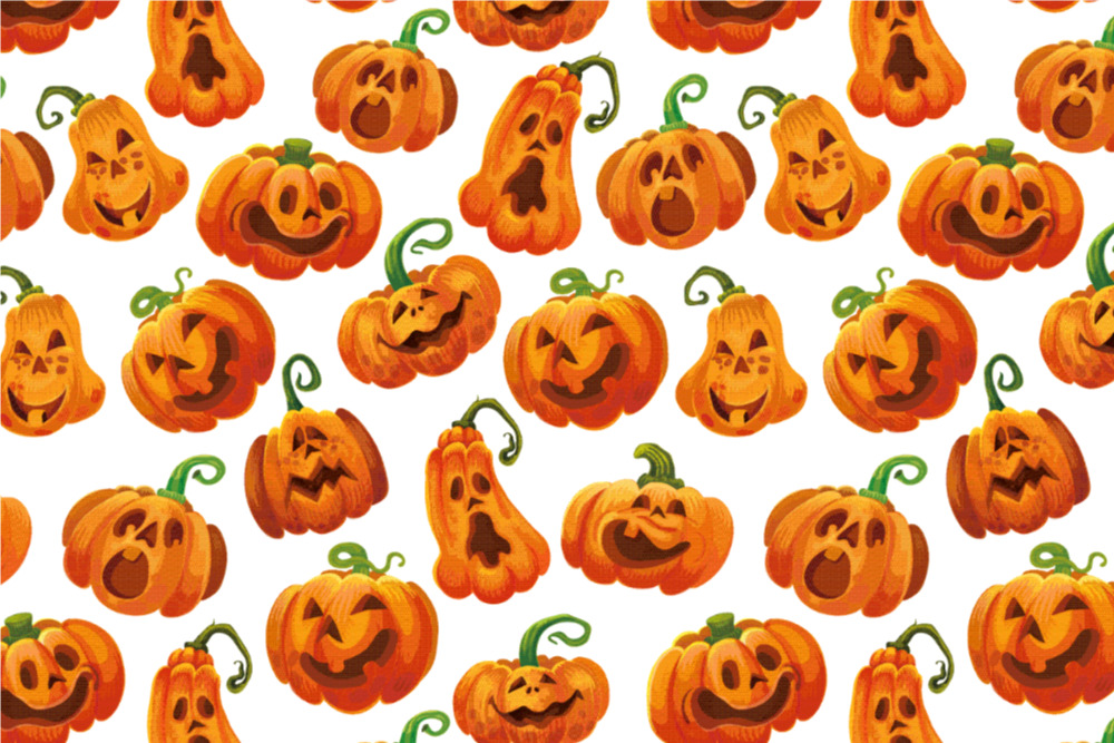 Universalstoff - Grinsende Kürbisse