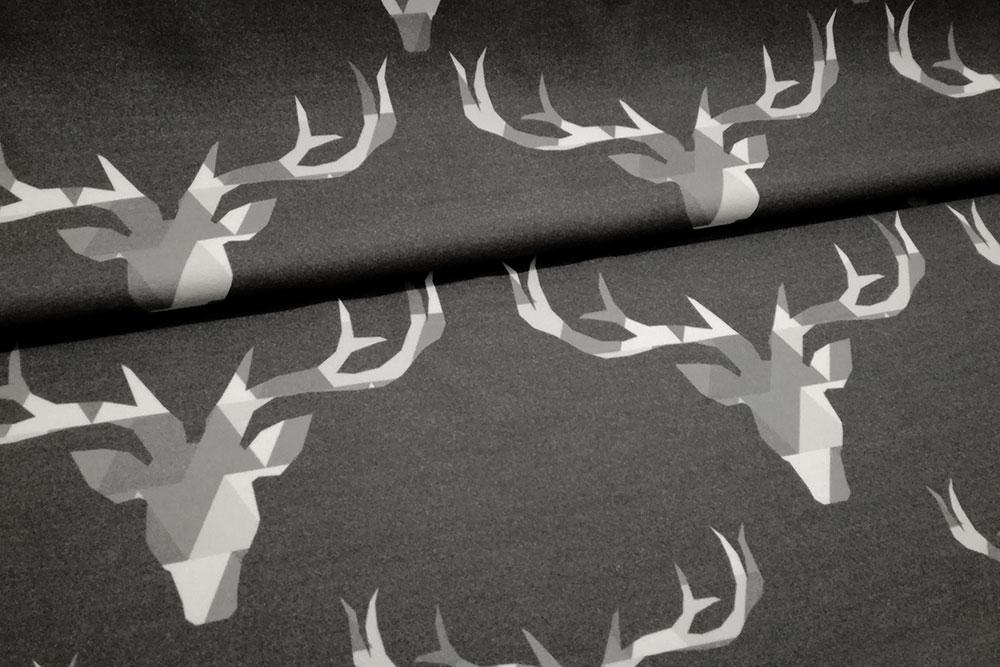 Wärmevorhang-Stoff - Hirschkopf Stylish