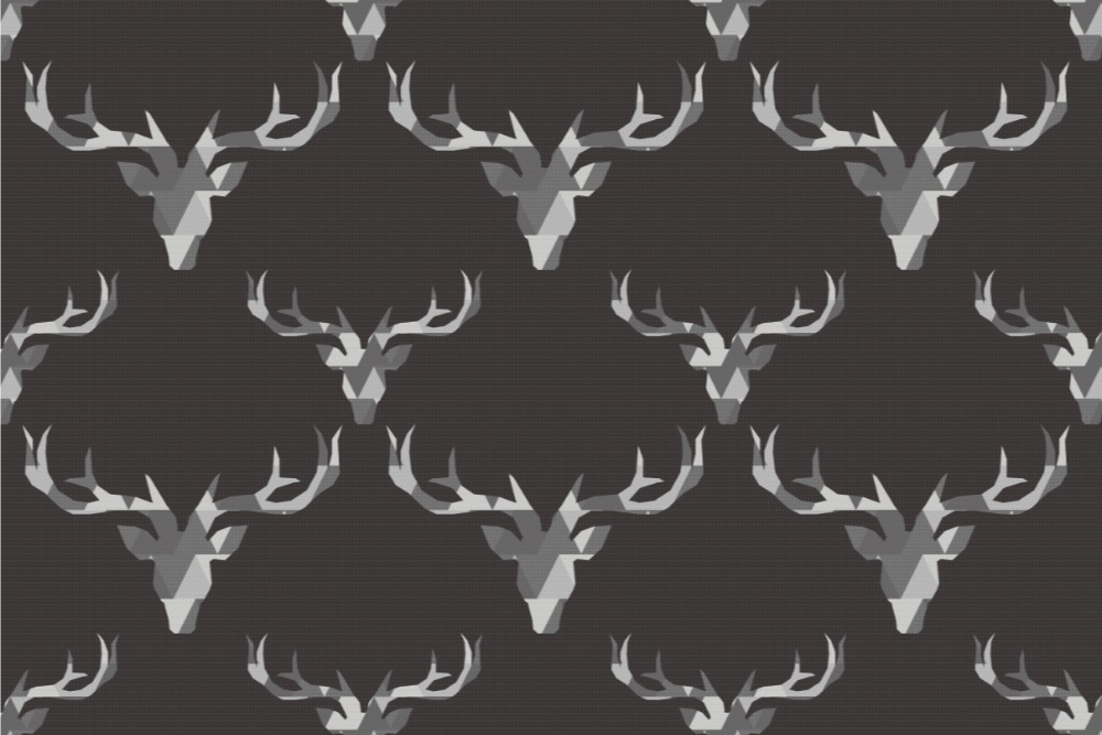 Wärmevorhang-Stoff - Hirschkopf Stylish