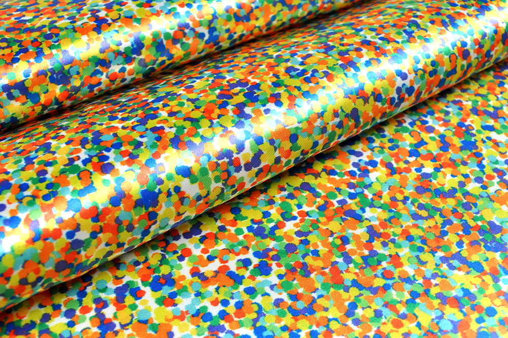 Satin Stoff - Konfetti