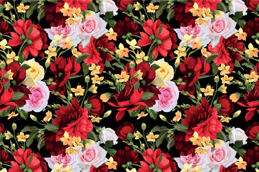 Möbelsamt - Gartenblumen