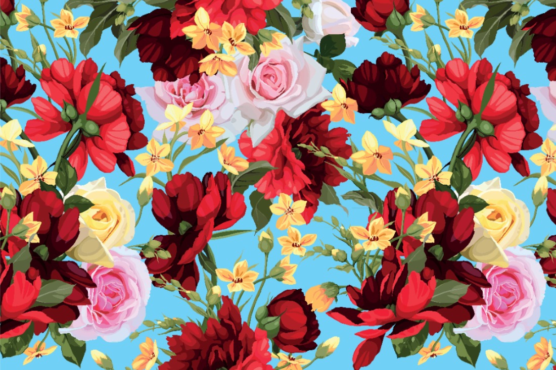 Möbelsamt - Gartenblumen