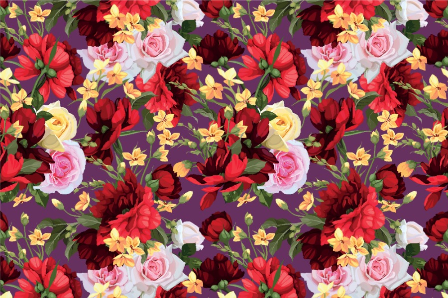 Möbelsamt - Gartenblumen