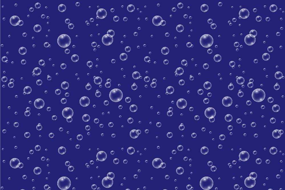Dekostoff - Luftblasen