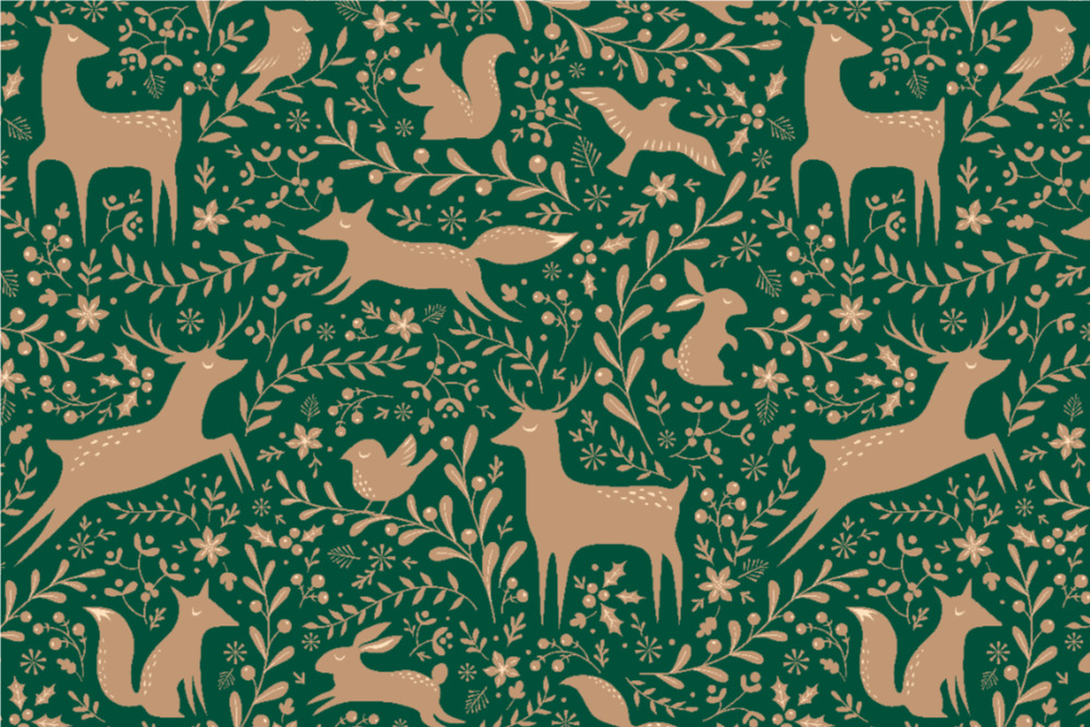 Baumwoll-Mundschutzstoff - Forest Animals